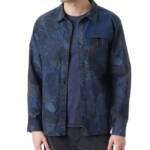 Bass Outdoor Ripstop Utility Shacket Men's S Navy Blazer Rock Camo Snap Closure