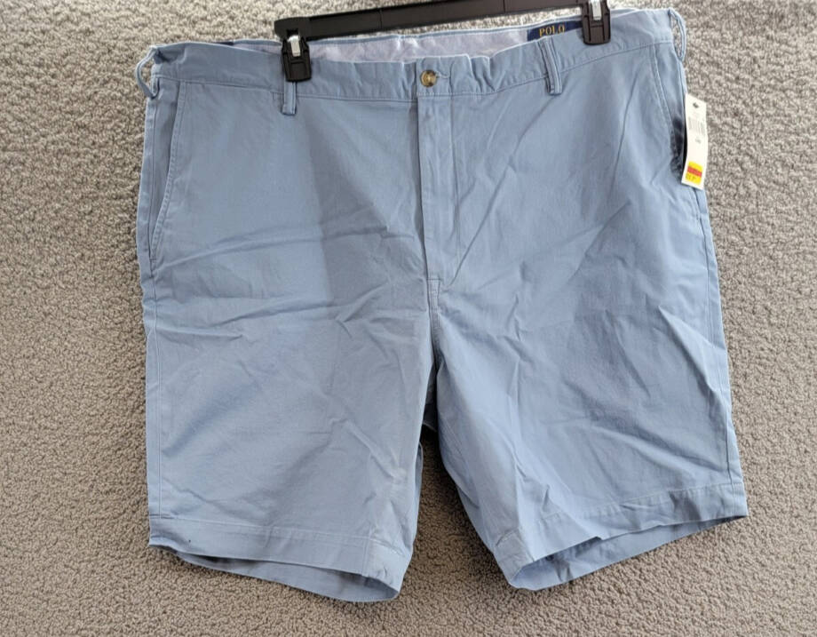 Polo Ralph Lauren Big & Tall Stretch Classic-Fit Chino Shorts Men's 44 Blue