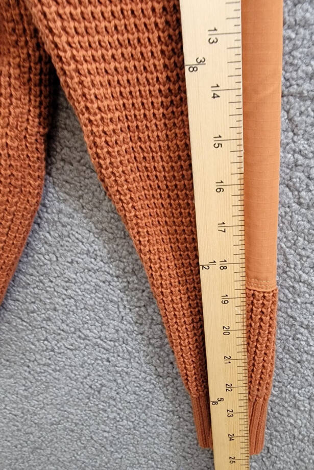 Bass Outdoor Quarter-Zip Long Sleeve Pullover Patch Sweater Men's L Burnt Orange