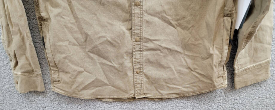Bass Outdoor Ripstop Utility Shacket Men's L Teak Long Sleeve Snap Closure