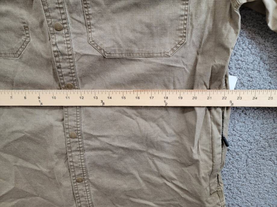 Bass Outdoor Ripstop Utility Shacket Men's L Teak Long Sleeve Snap Closure