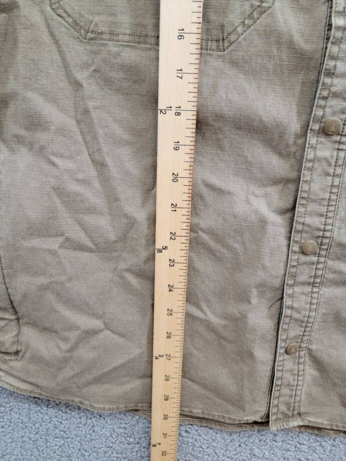 Bass Outdoor Ripstop Utility Shacket Men's L Teak Long Sleeve Snap Closure