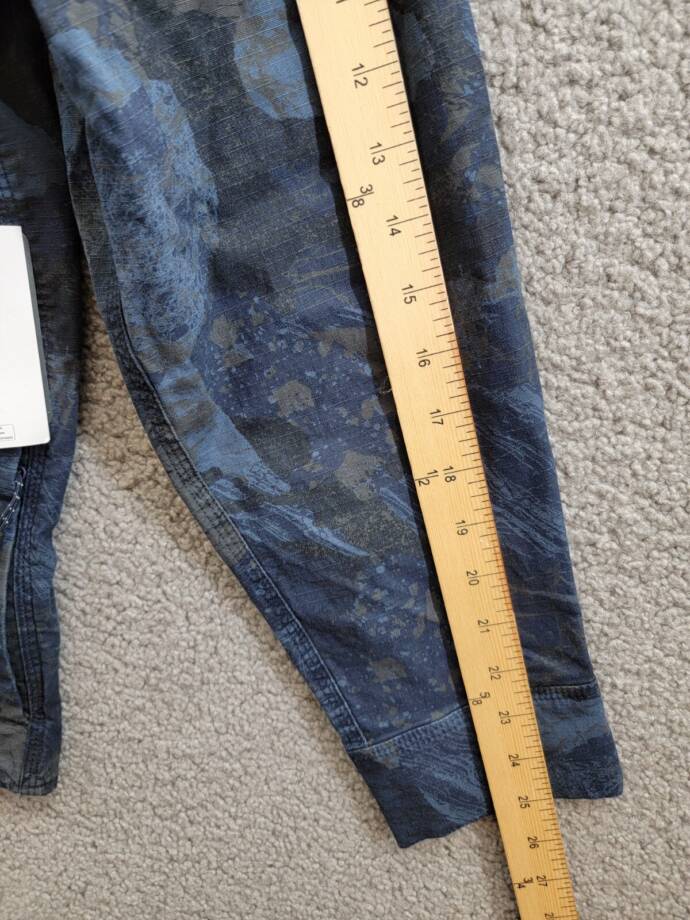 Bass Outdoor Ripstop Utility Shacket Men's L Navy Blazer Rock Camo Snap Closure