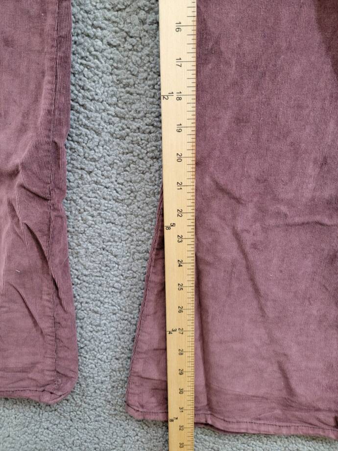 FREE PEOPLE Jayde Cord Flare Jeans Women's 26 Chocolate Truffle Button Closure~