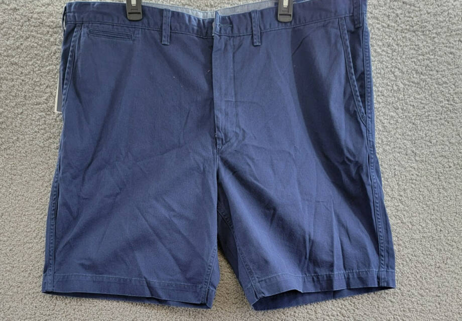 Polo Ralph Lauren Big & Tall Classic-Fit Chino Shorts Men's 42T Navy Button Zip