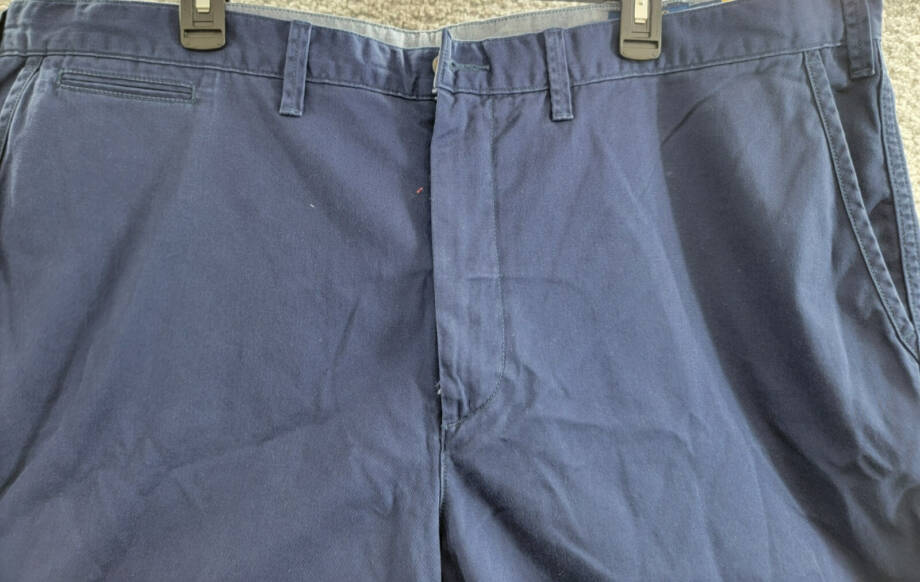 Polo Ralph Lauren Big & Tall Classic-Fit Chino Shorts Men's 42T Navy Button Zip