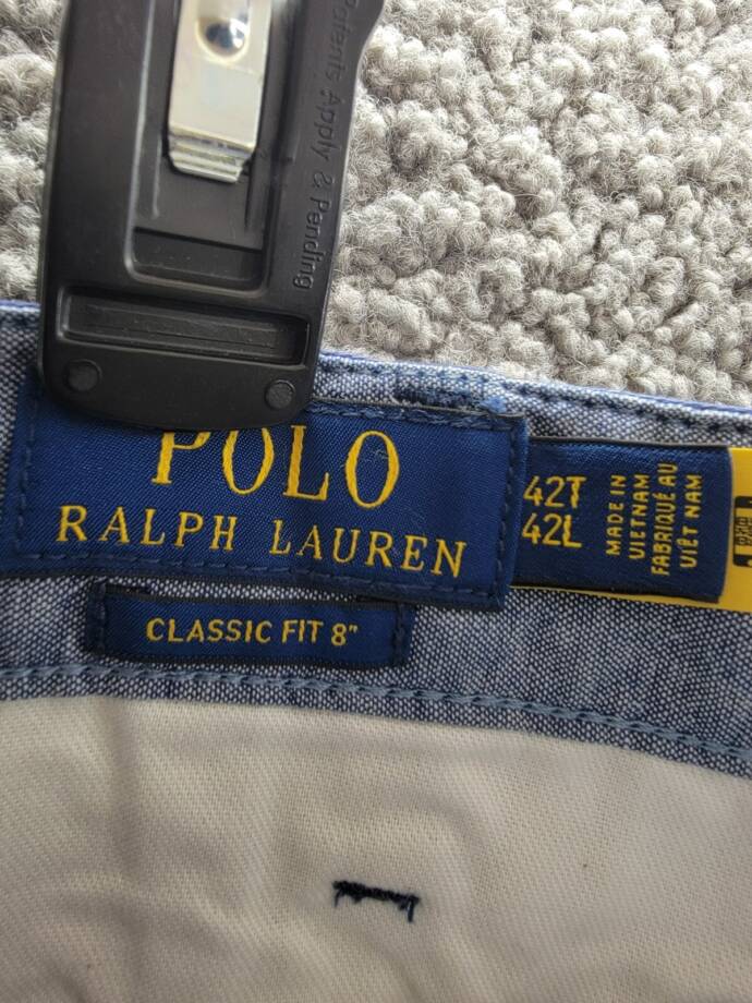 Polo Ralph Lauren Big & Tall Classic-Fit Chino Shorts Men's 42T Navy Button Zip