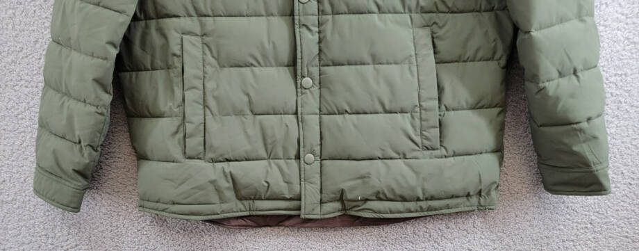 BASS OUTDOOR Colorblocked Padded Shacket Men's XL Green Snap Front Closure L/S