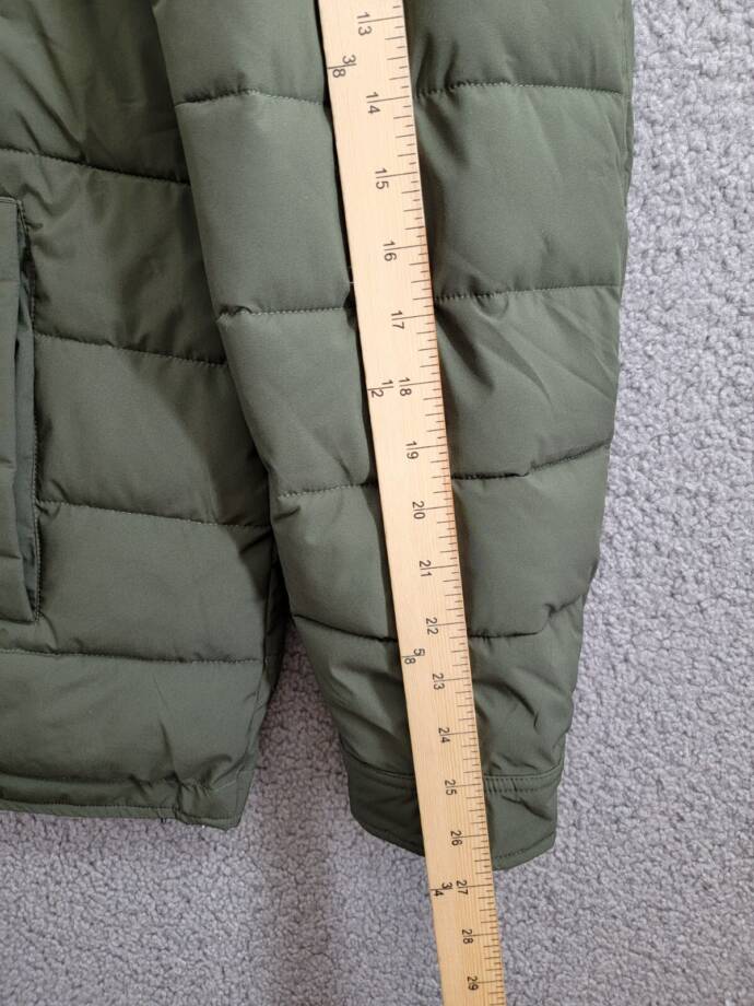 BASS OUTDOOR Colorblocked Padded Shacket Men's XL Green Snap Front Closure L/S