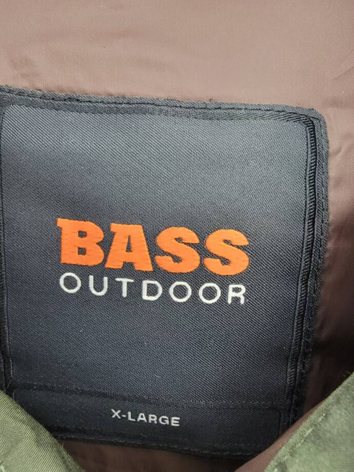 BASS OUTDOOR Colorblocked Padded Shacket Men's XL Green Snap Front Closure L/S