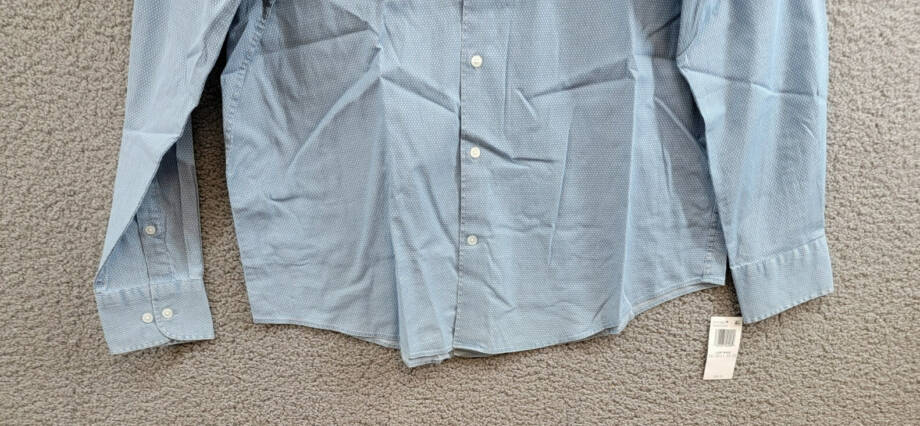 Tommy Hilfiger Regular-Fit Untucked Length Dress Shirt Men's L 16-16.5 32-33