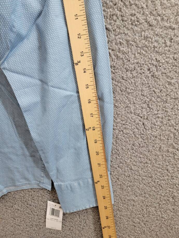 Tommy Hilfiger Regular-Fit Untucked Length Dress Shirt Men's L 16-16.5 32-33