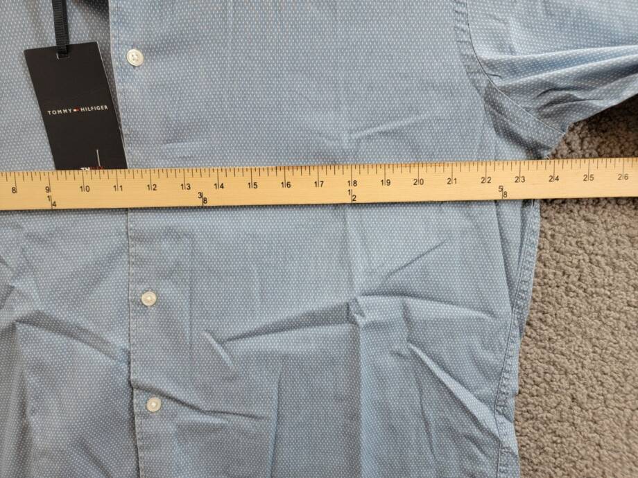 Tommy Hilfiger Regular-Fit Untucked Length Dress Shirt Men's L 16-16.5 32-33
