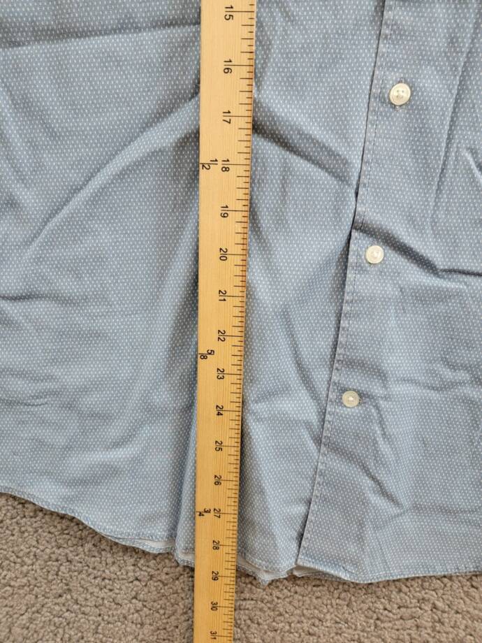 Tommy Hilfiger Regular-Fit Untucked Length Dress Shirt Men's L 16-16.5 32-33