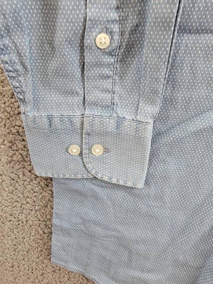 Tommy Hilfiger Regular-Fit Untucked Length Dress Shirt Men's L 16-16.5 32-33