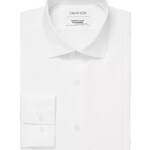 Calvin Klein Infinite Color Regular Fit Dress Shirt Men's M 15-15.5 34-35 White
