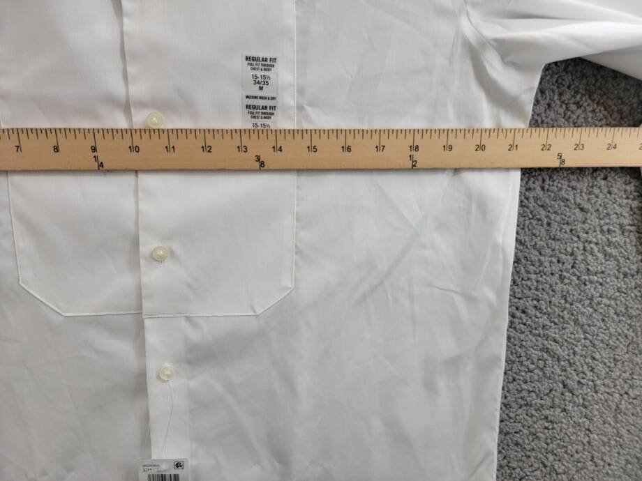 Calvin Klein Infinite Color Regular Fit Dress Shirt Men's M 15-15.5 34-35 White