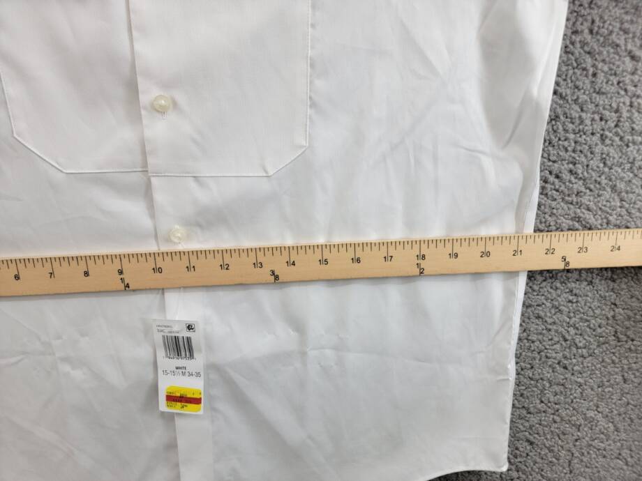 Calvin Klein Infinite Color Regular Fit Dress Shirt Men's M 15-15.5 34-35 White