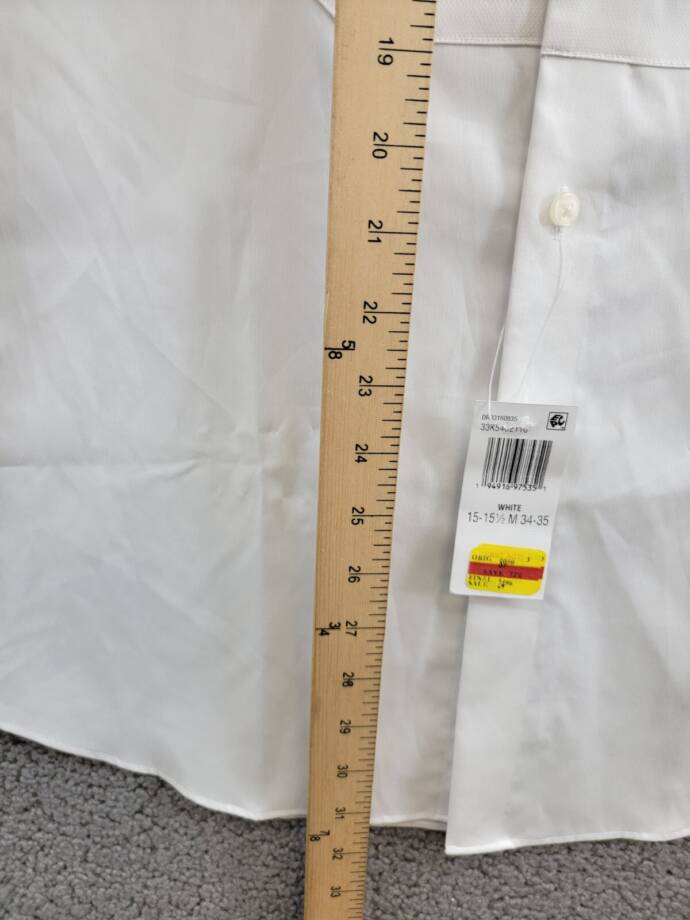 Calvin Klein Infinite Color Regular Fit Dress Shirt Men's M 15-15.5 34-35 White