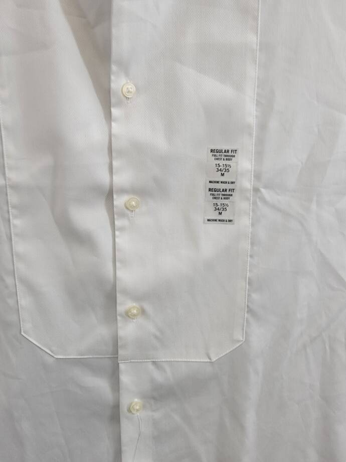 Calvin Klein Infinite Color Regular Fit Dress Shirt Men's M 15-15.5 34-35 White