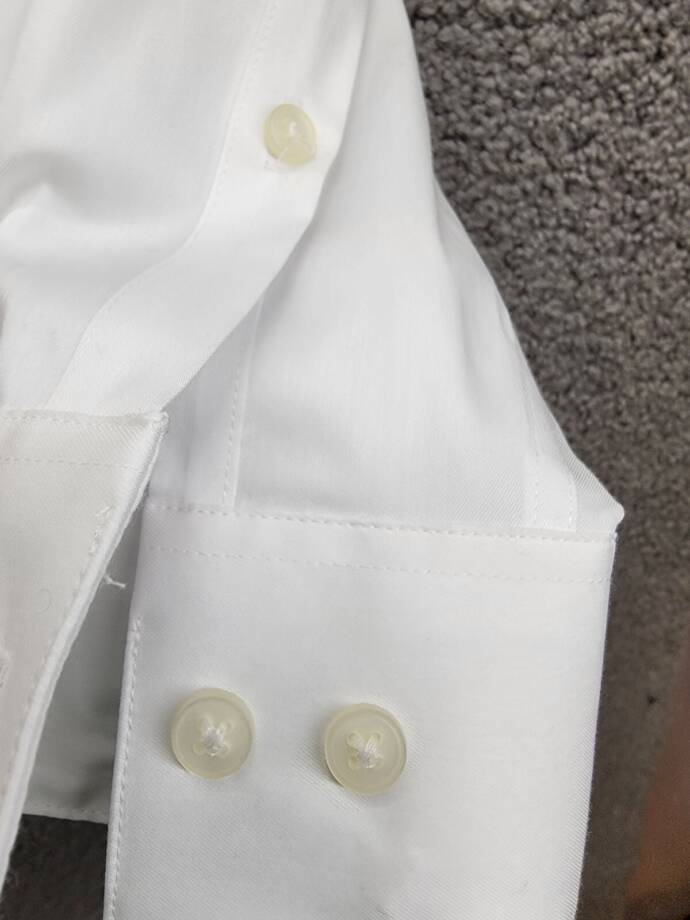 Calvin Klein Infinite Color Regular Fit Dress Shirt Men's M 15-15.5 34-35 White