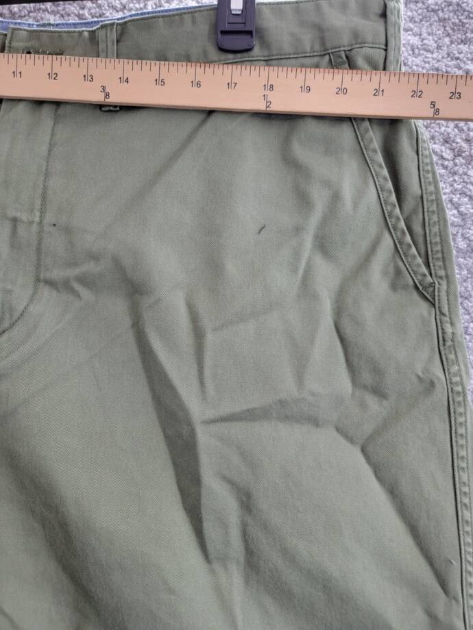Polo Ralph Lauren Relaxed Fit Twill 10" Short Men's 42 Olive Pockets Button Zip
