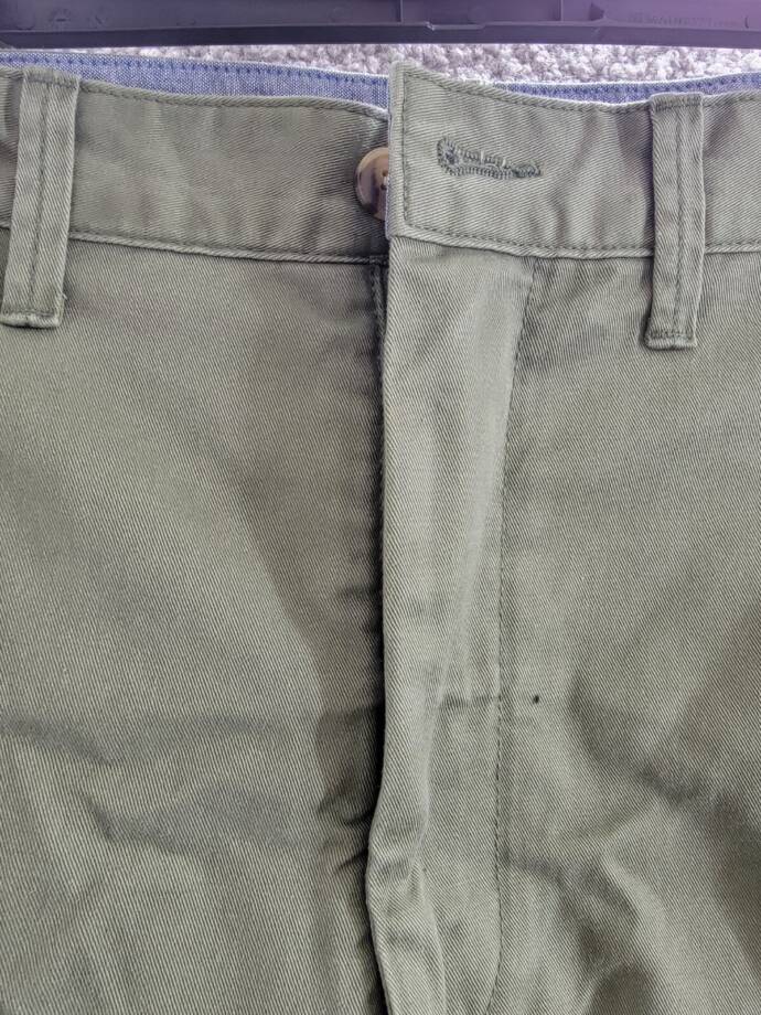 Polo Ralph Lauren Relaxed Fit Twill 10" Short Men's 42 Olive Pockets Button Zip