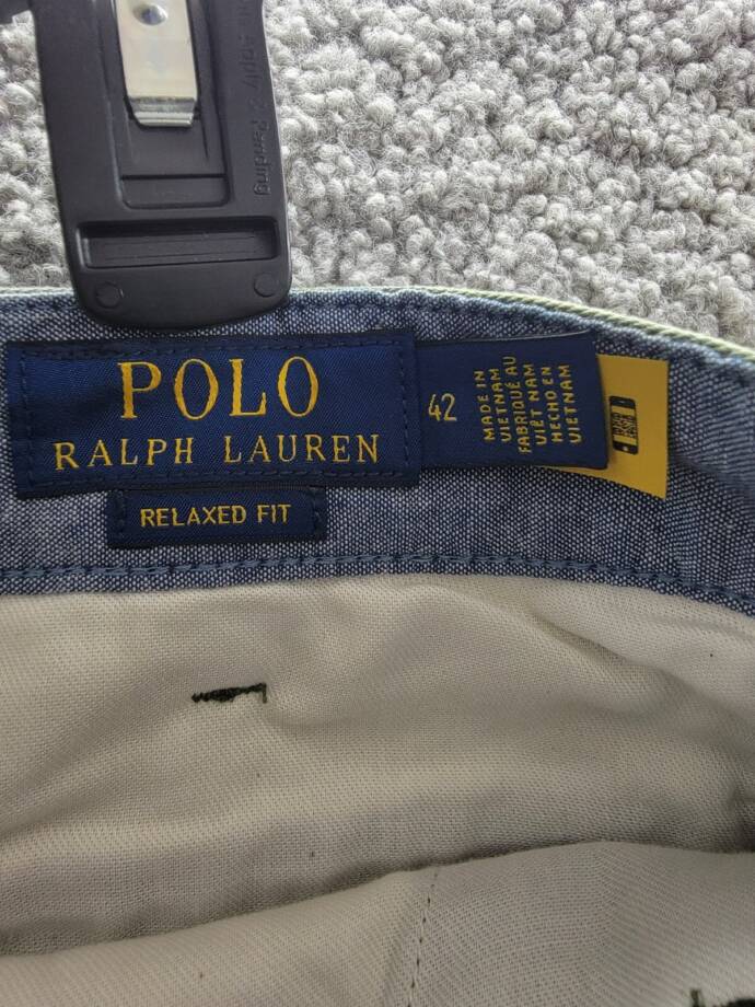 Polo Ralph Lauren Relaxed Fit Twill 10" Short Men's 42 Olive Pockets Button Zip