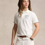 Polo Ralph Lauren Classic-Fit Nautical-Print Polo Shirt Men's XS White Button~