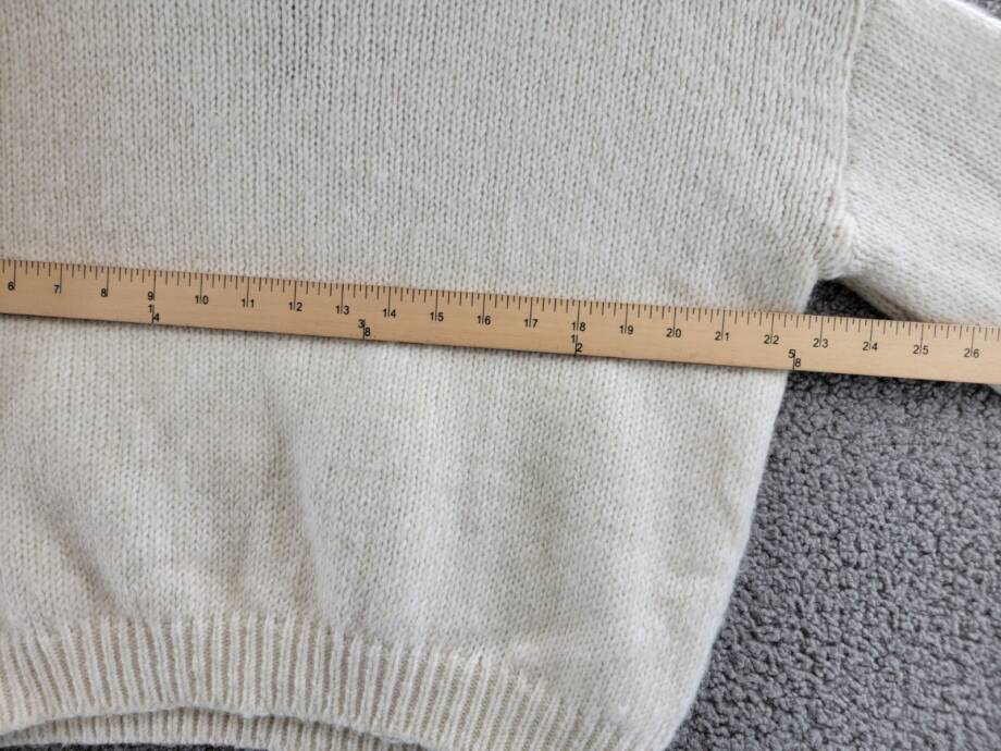STEVE MADDEN Colette Balloon Sleeve Sweater Women's S Whisper White Pullover L/S