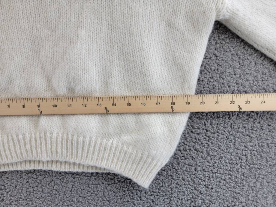 STEVE MADDEN Colette Balloon Sleeve Sweater Women's S Whisper White Pullover L/S
