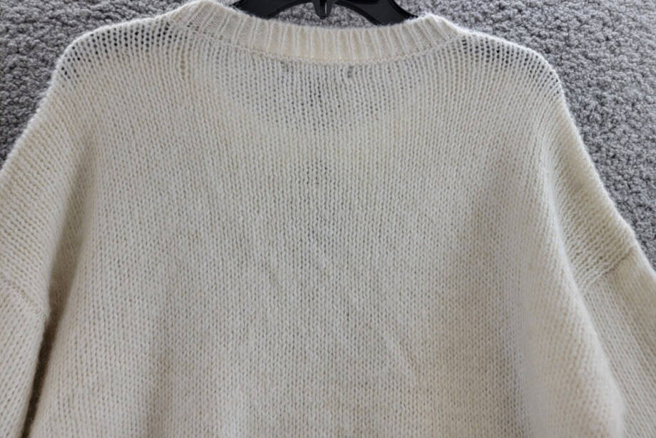 STEVE MADDEN Colette Balloon Sleeve Sweater Women's S Whisper White Pullover L/S