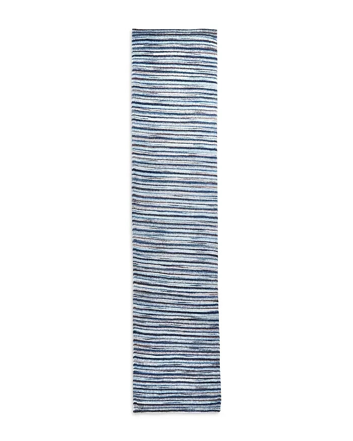 AQUA Wool Blend Space Dye Knit Scarf Women's One Size Blue~