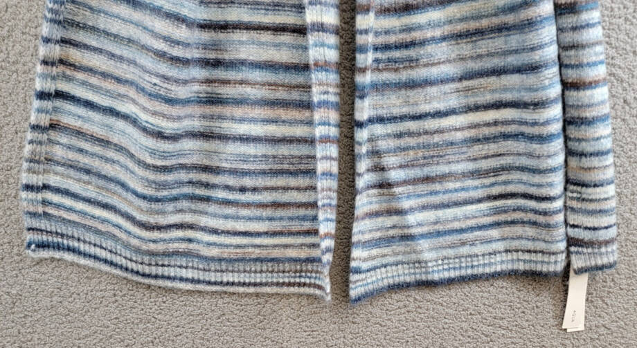 AQUA Wool Blend Space Dye Knit Scarf Women's One Size Blue~