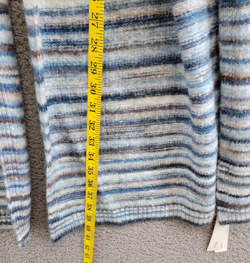 AQUA Wool Blend Space Dye Knit Scarf Women's One Size Blue~