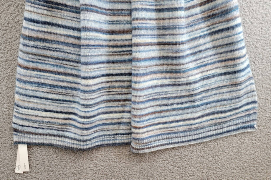 AQUA Wool Blend Space Dye Knit Scarf Women's One Size Blue~