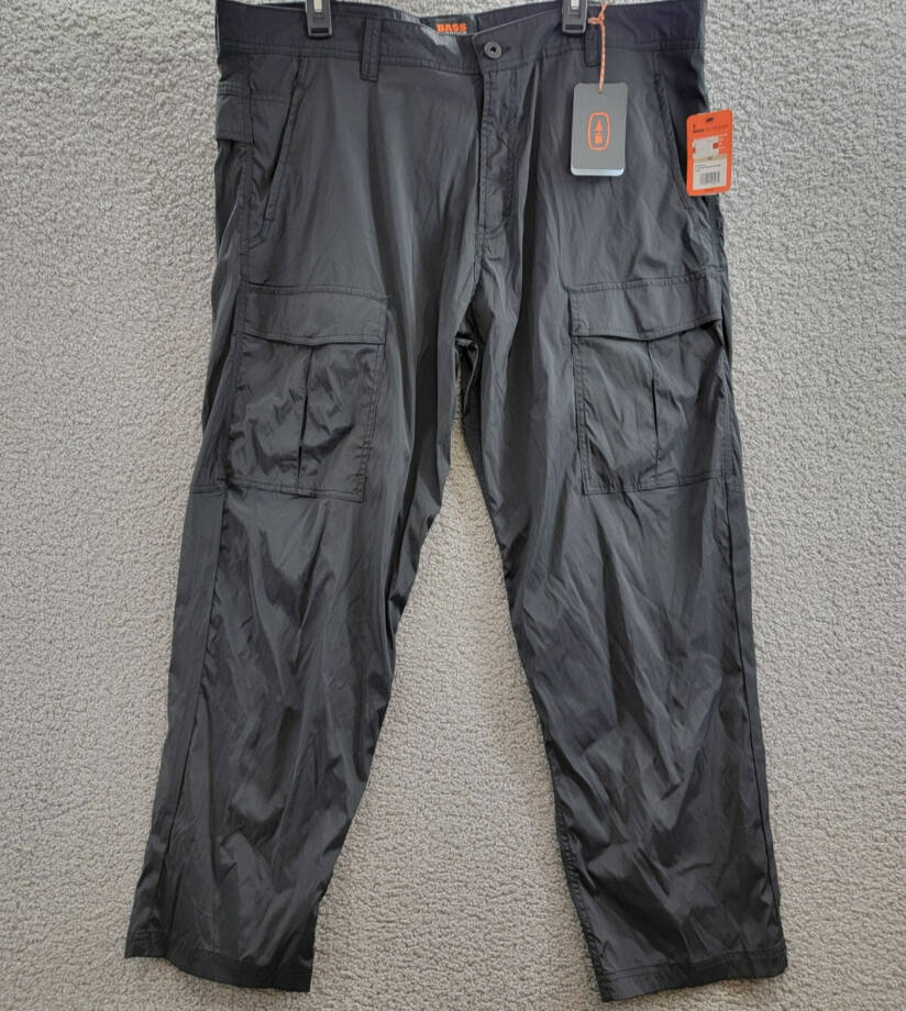 BASS OUTDOOR Regular-Fit Stretch Performance Cargo Pants Men's 42 Caviar Solid