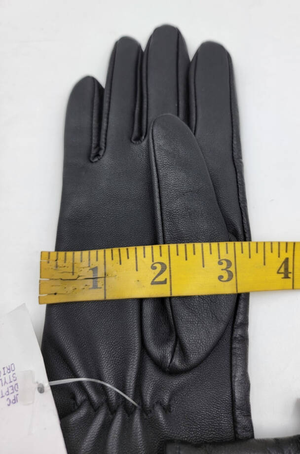 Charter Club Micro Lined Leather Tech Gloves Women's S Black~