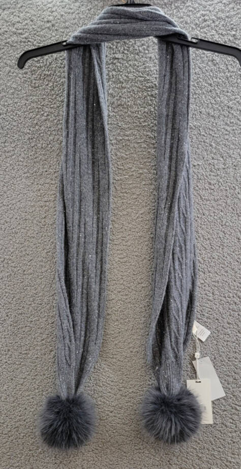 Adrienne Landau Wool The Lyla Scarf Women's One Size Storm Front