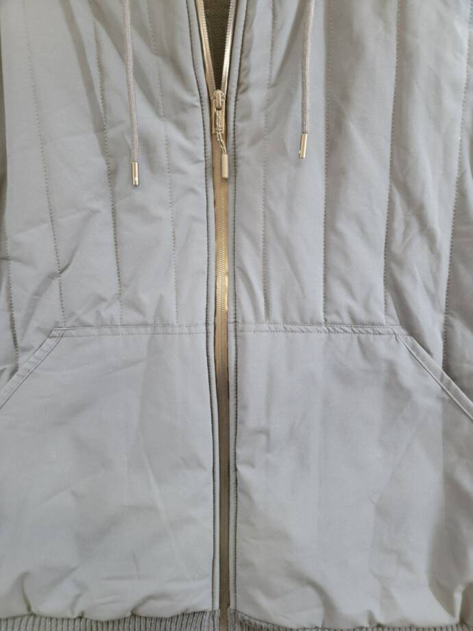 BASS OUTDOOR Mixed Media Zip-Front Hooded Sweater Jacket Men's XL Navy Blaze L/S