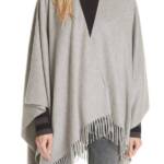 rag & bone Cashmere Poncho Women's One Size Heather Grey