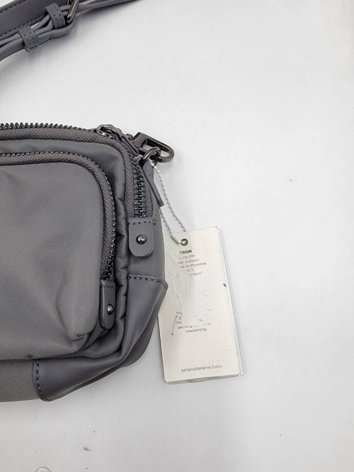 SOL AND SELENE Pristine Crossbody Bag Women's Slate Gray Adjustable Strap