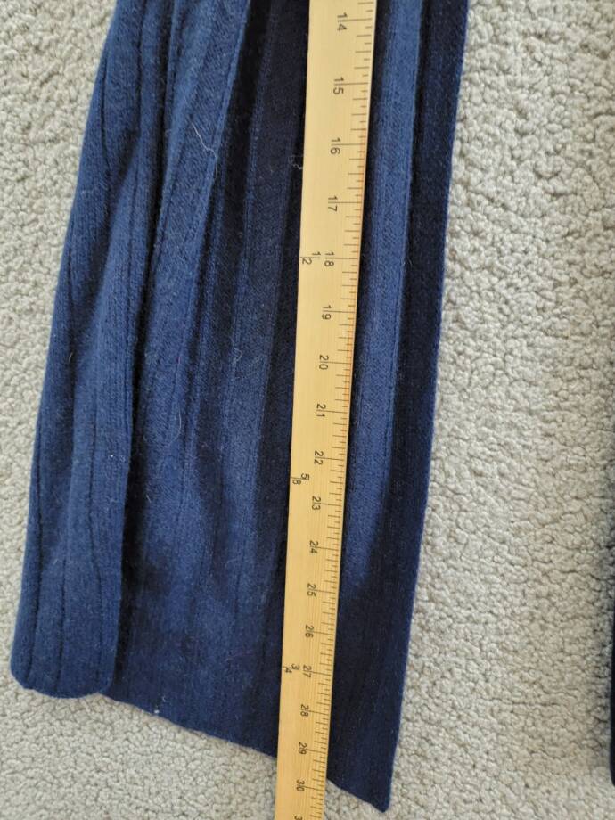 Charter Club Ribbed 100% Cashmere Scarf Women's One Size Navy