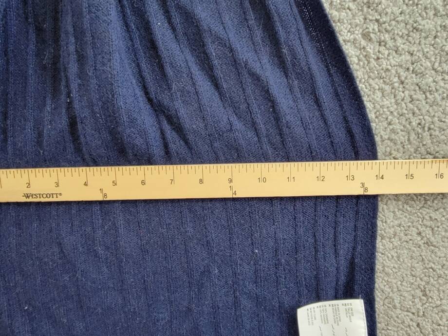 Charter Club Ribbed 100% Cashmere Scarf Women's One Size Navy
