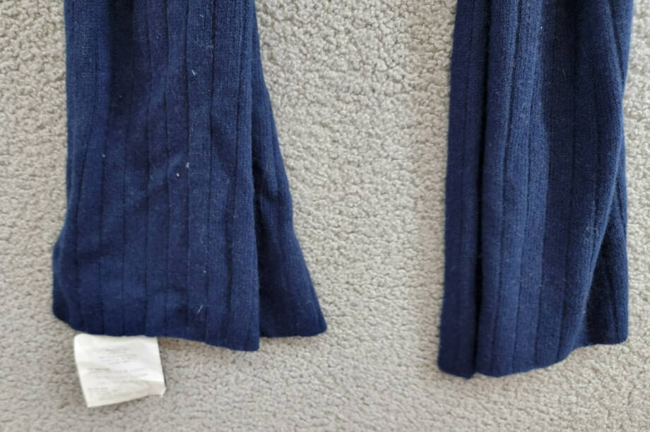 Charter Club Ribbed 100% Cashmere Scarf Women's One Size Navy