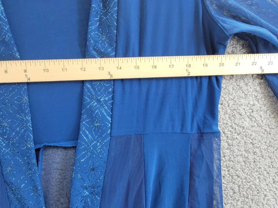 R & M Richards Petite Embellished Dress Jacket Women's 12P Peacock 3/4 Sleeve