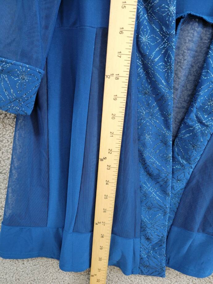 R & M Richards Petite Embellished Dress Jacket Women's 12P Peacock 3/4 Sleeve