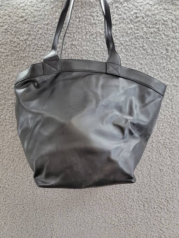 Circus by Sam Edelman Canyon Faux Leather Chain Detail Tote Handbag Womens Black