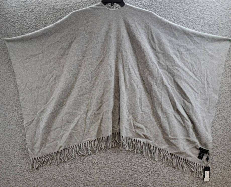 rag & bone Cashmere Poncho Women's One Size Heather Grey