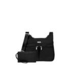 Baggallini Cross Over Crossbody with Rfid Women's Black Adjustable Zip Closure